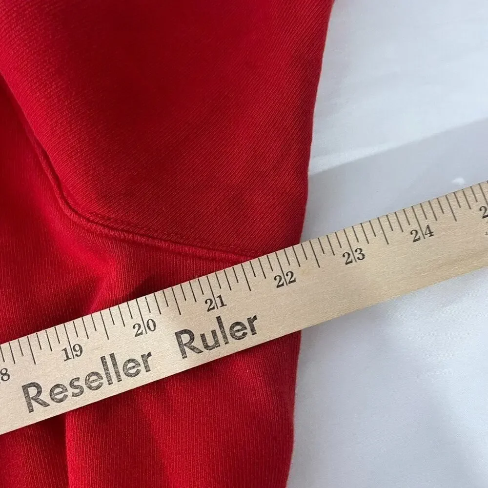 Adidas Red Trefoil Logo Hoodie Pullover Streetwear Style Size XL Men's